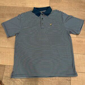 JACK NICKLAUSE LARGE BLUE DRI FIT POLO GOLF SHIRT MENS